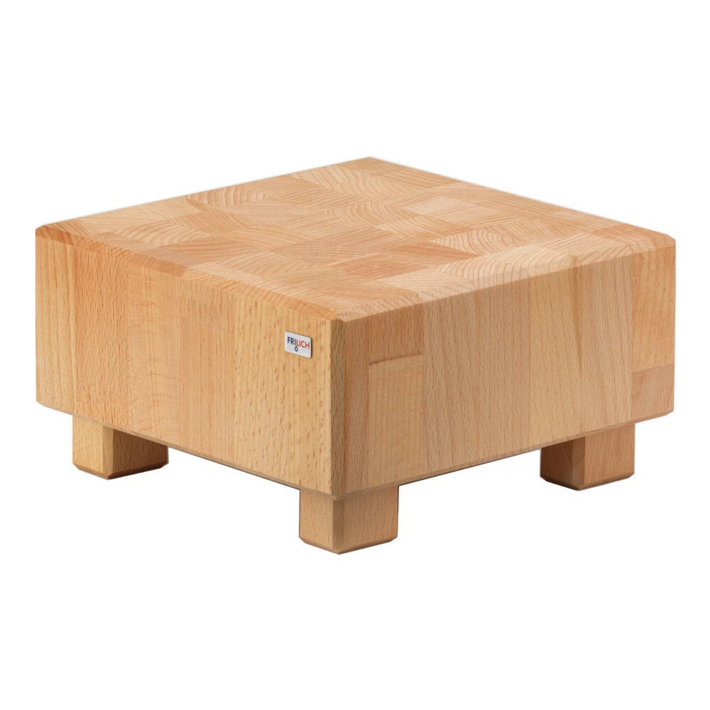 Picture of Winco 3651040 4.7 in. Tall Butcher Block Square Cube Riser Beech Wood - 8.7 x 8.7 in. - Frilich 3ST084 Pure Nature - Tan