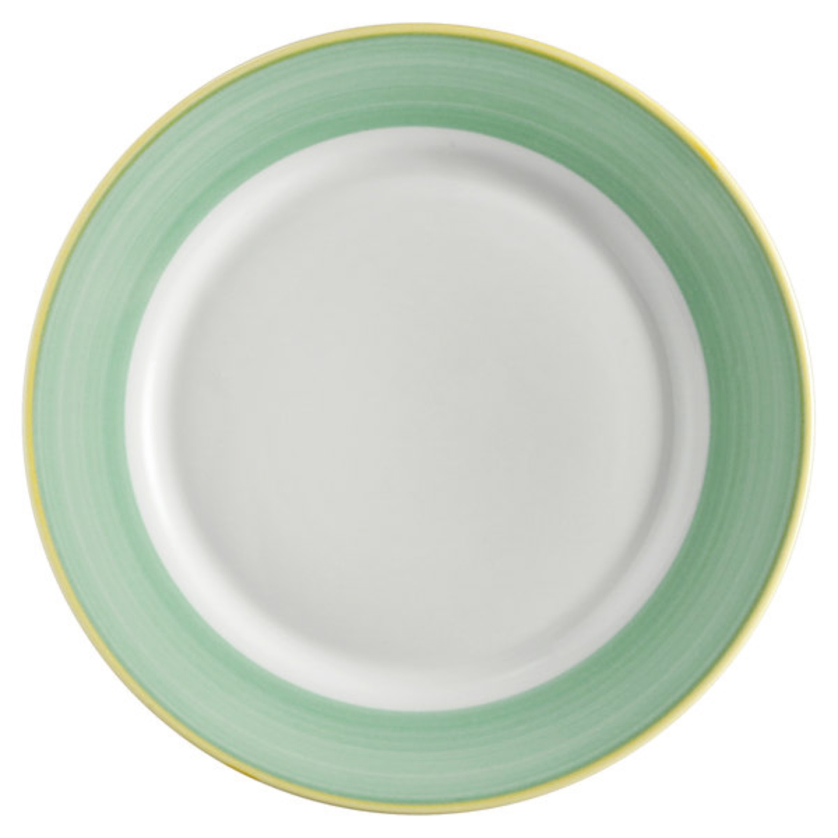 Picture of Winco PA1603902524 10 in. Green Porcelain Rolled Edge Plate, Corona Calypso - 2 Dozen