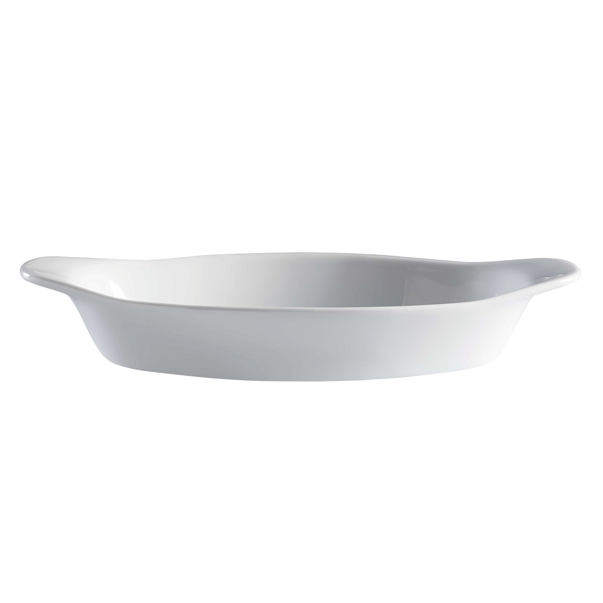 Picture of Winco PA1101909712 9.8 oz Bright White Porcelain Medium Au Gratin Dish, 9 x 4 in., Corona Actualite - 1 Dozen
