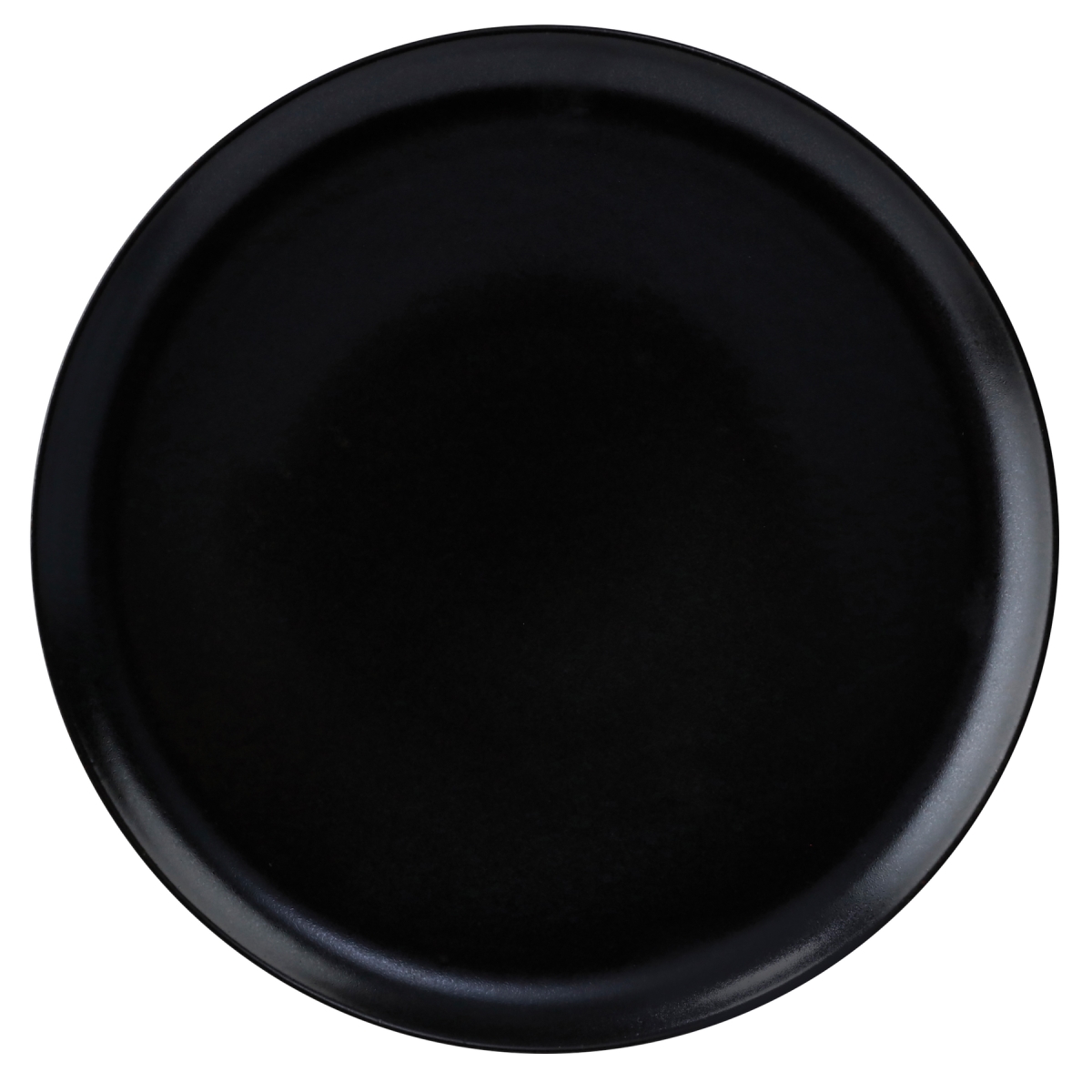 Picture of Winco PA1941711724 7 in. Black Reactive Glaze Porcelain Coupe Plate, Corona Cosmos Pluto - 2 Dozen