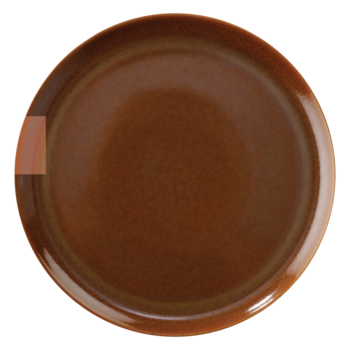 Picture of Winco PA1943712324 9 in. Caramel Reactive Glaze Porcelain Coupe Plate, Corona Cosmos Venus - 2 Dozen
