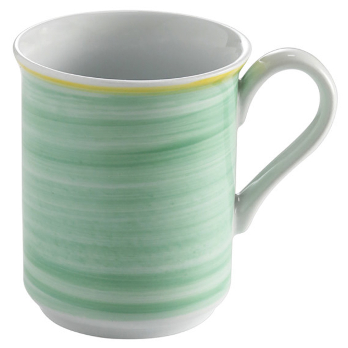 Picture of Winco PA1603606124 11 oz Green Porcelain Mug, 5 in. Dia. with Handle, Corona Calypso - 2 Dozen