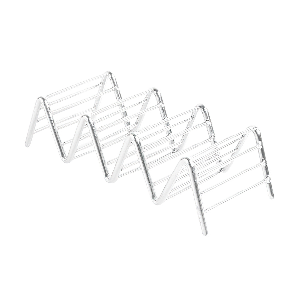 Picture of Winco 4-81858 6 x 2.5 in. Holder for 3 or 4 Tacos, 1.5 in. Tall - Stainless Steel - Each 48
