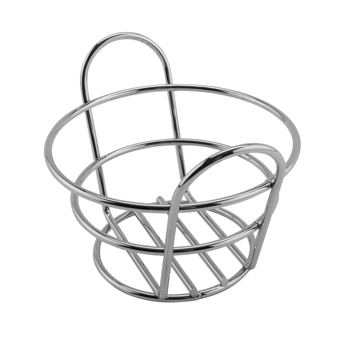 Picture of Winco 4-22780 5.375 in. Round Bucket Basket, 3 in. Tall - Chrome - Each 24