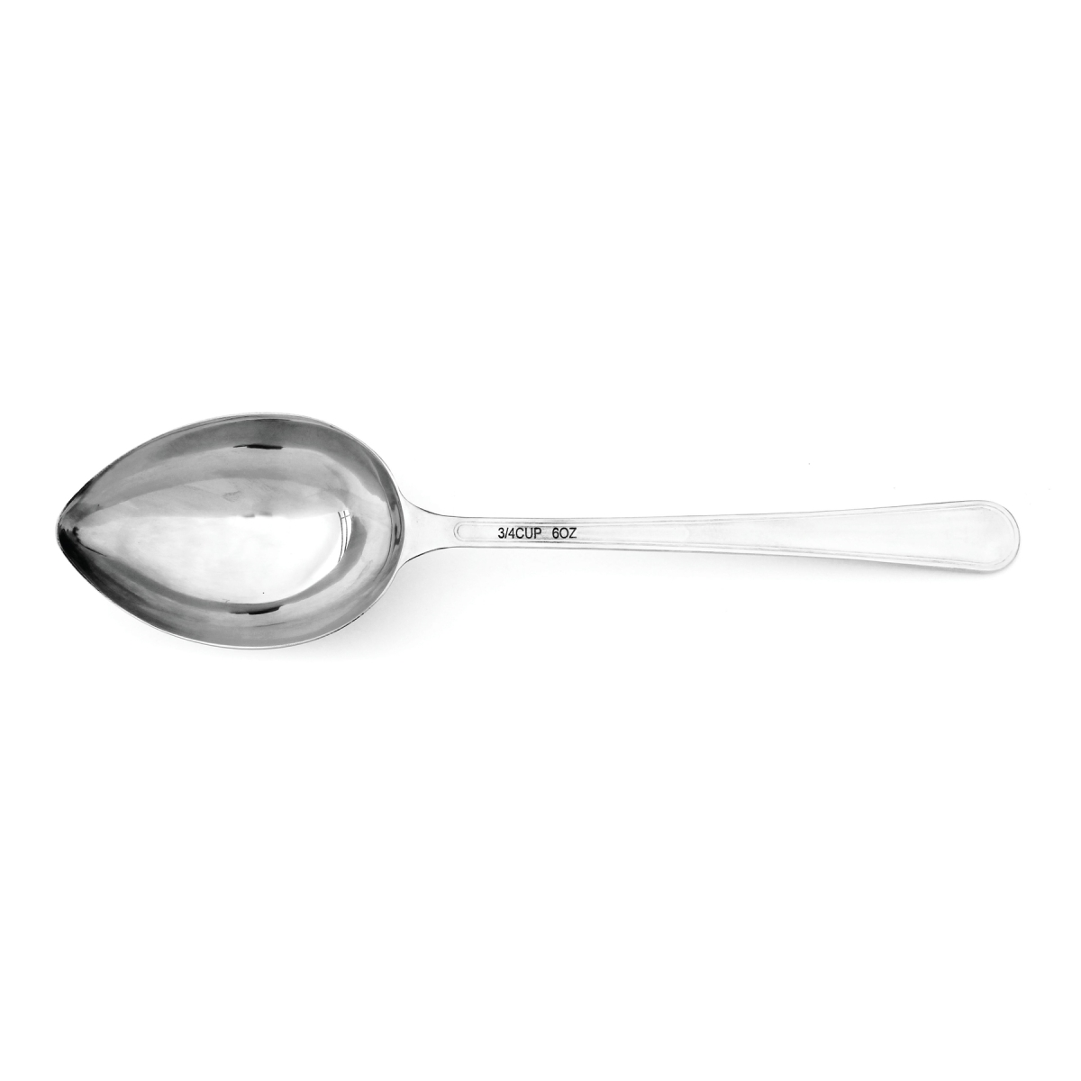 Picture of Winco BSRIM-22 13.50 in. Portion Control Solid Bowl Spoon, 6 oz, 18-8 Stainless Steel - 96 at Per Master, 6 at Per Inner - Each 12