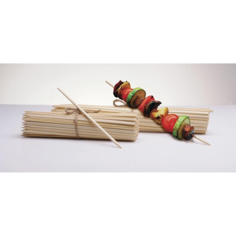 Picture of Winco D-111 8 in. Flat Bamboo Skewer, 100 at Per Inner Bag, 10 Inner Bags Per - 10, 000 Total Picks Per Pack - Culinaire Logo - 2 Dozen