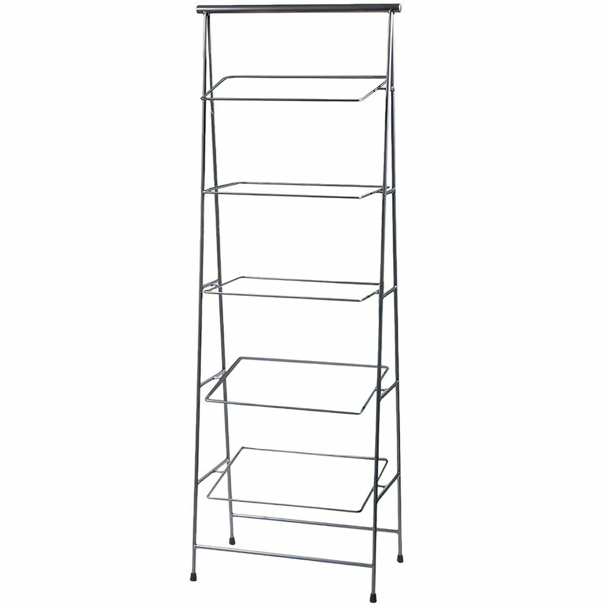 Picture of Winco IR-906 23.5 x 14 in. Grey Rectangular 5-Tier Tilted Pane Stand, 64 in. Tall - Fits IR-903, IR-904, Bamtry-01, Bamtry-02 - 1 Dozen