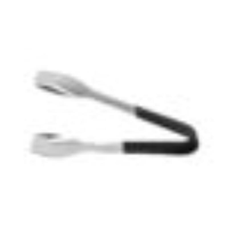 Picture of Winco BSRIM-70-BK 9 in. Stainless Steel Tong with Mirror Finish & Cool-Grip Handle - Black
