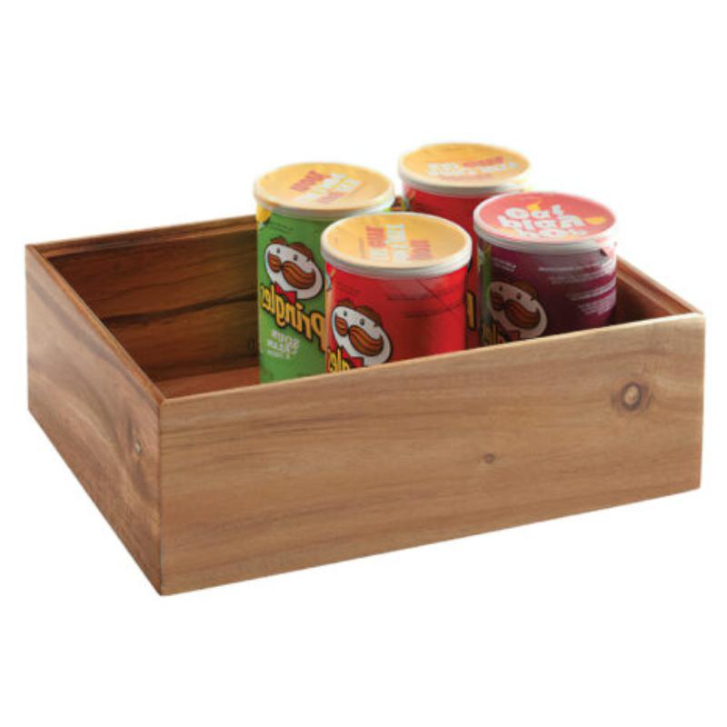 Picture of Winco WB-1294WD-UR 12 x 9 in. Rectangular Stackable Wood Display Box & Condiment Organizer, 4 in. Tall - Urban Rustic