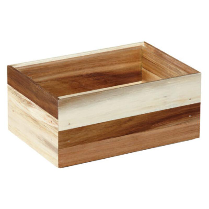 Picture of Winco WB-964WD-UR 9 x 6 in. Rectangular Stackable Wood Display Box & Condiment Organizer, 4 in. Tall - Urban Rustic