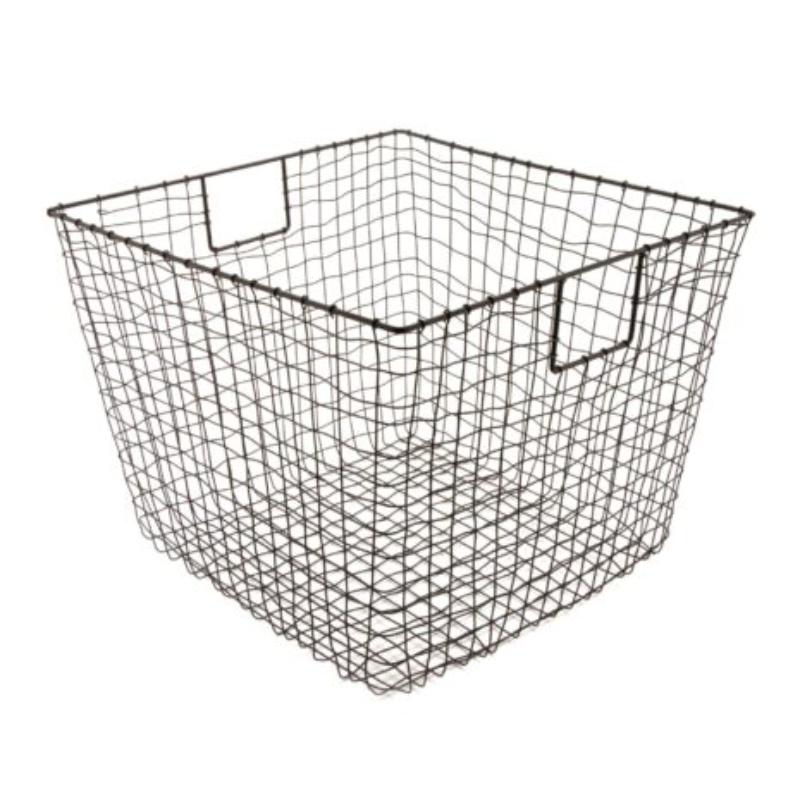 Picture of Winco WB-302-MG 19 x 14 in., Iron Powder Coated, Gun Metal Grey, Square Basket, G.E.T. Breeze Baskets