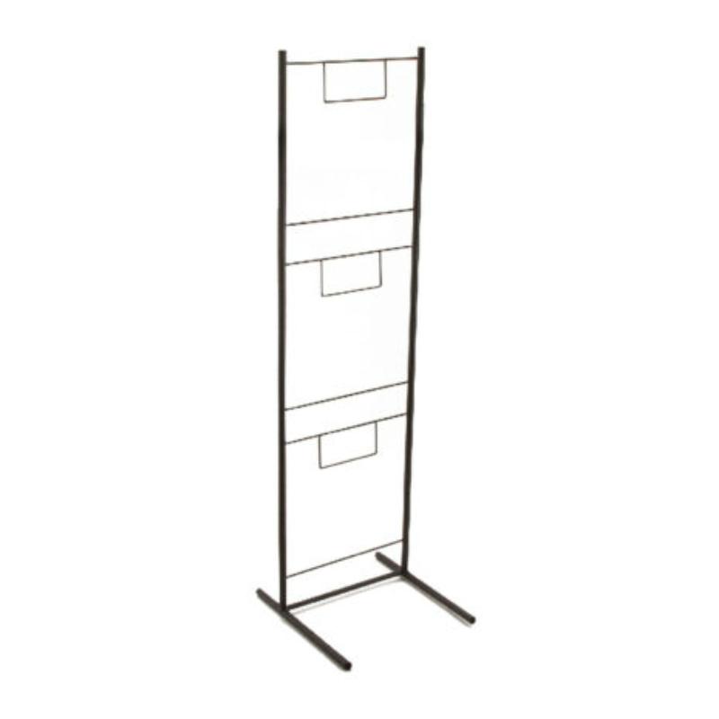 Picture of Winco WB-311-MG 11.75 x 10.5 x 35.25 in., Iron Powder Coated, Gun Metal Grey, Floor Stand for Hanging Basket, G.E.T. Breeze Baskets