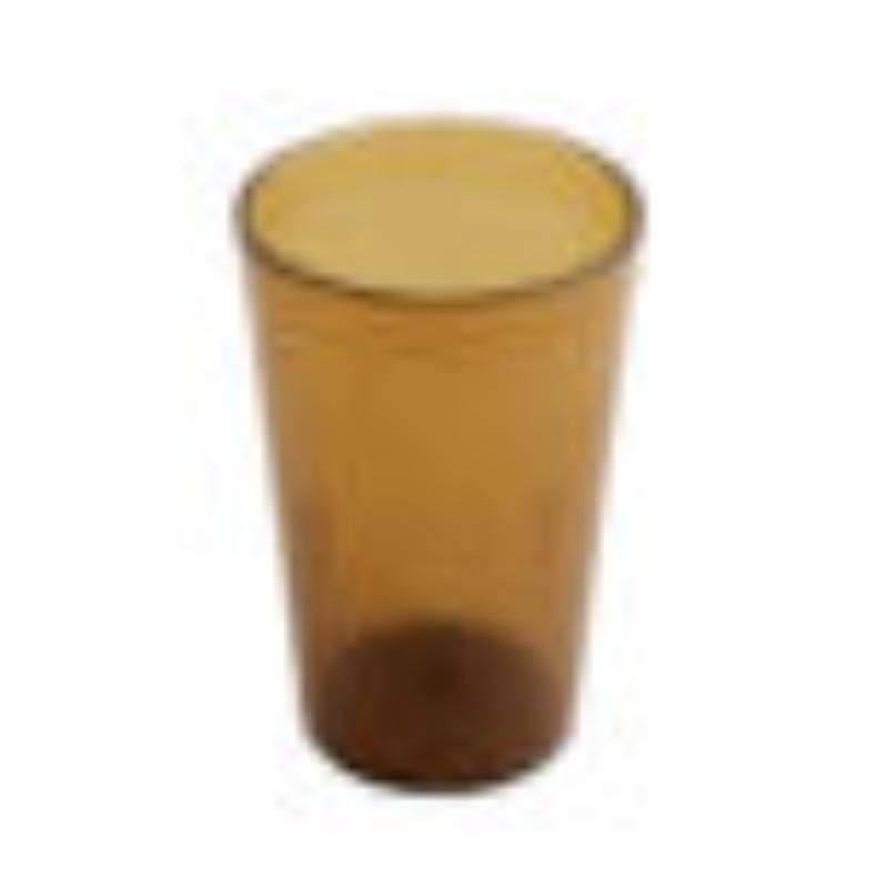 Picture of Winco 6605-1-A 5 oz - 5.45 oz Rim-Full, 2.25 in. Tumbler, 3.5 in. Tall - Amber