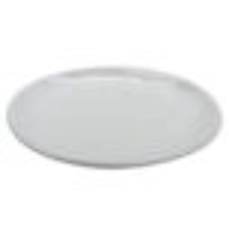 Picture of Winco CS-9-AM-W 9 in. Melamine Irregular Round Coupe Plate, G.E.T. Arctic Mill