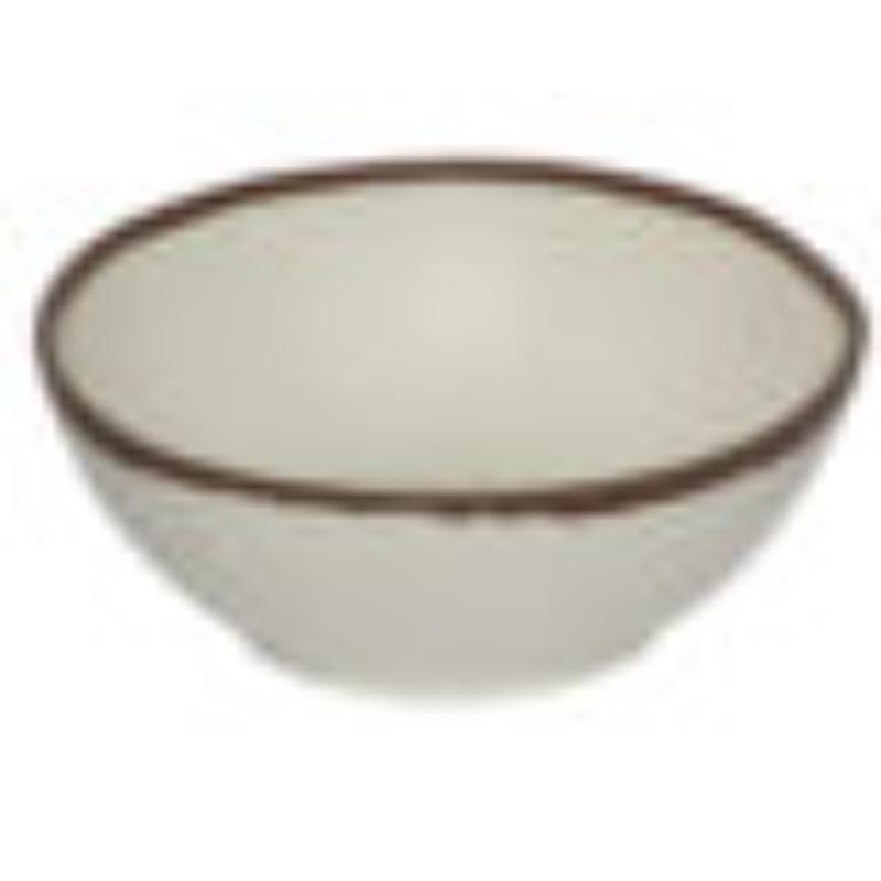 Picture of Winco B-305-CRM 1.5 qt. Cream Melamine Large Entree Bowl - 1.7 qt. Rim-Full - 8.25 in. Top Dia., 2.75 in. Deep, G.E.T. Pottery Market Glazed
