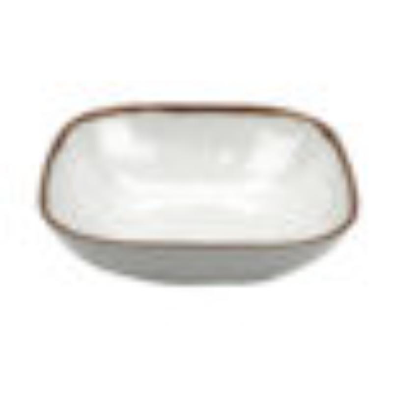 Picture of Winco SB-80-RM 2.5 qt. Melamine Square Large Display Bowl - 2.6 qt. Rim-Full - 10 x 2.5 Deep, G.E.T. Rustic Mill