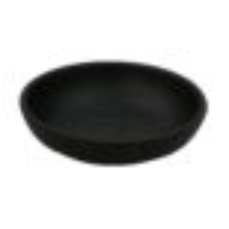 Picture of Winco SD-4500-BK 5 oz Melamine Black, Round Sauce & Side Ramekin - 5.5 oz Rim-Full, 4.5 in. Dia., 0.75 in. Deep, G.E.T. Nara