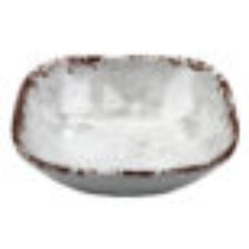 Picture of Winco SB-14-FM 14 oz Melamine Square Soup, Salad or Pasta Nappie Bowl - 14.5 oz Rim-Full, 6 in., 1.5 in. Deep, G.E.T. French Mill