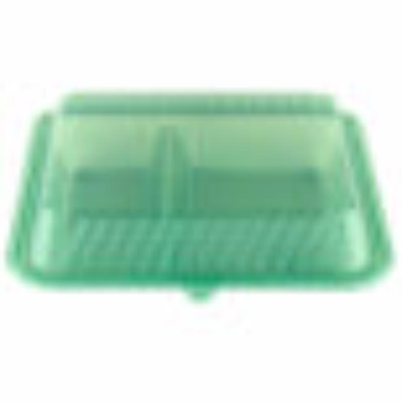 Picture of Winco EC-15-2-JA 2-Compartmant Polypropylene Jade Food Reusable Container with Snap Closure, 10 x 8 x 3 in., G.E.T. Eco-Takeouts