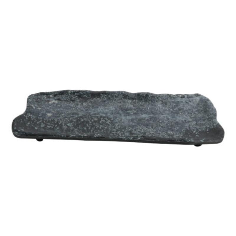 Picture of Winco 15005101007 9.1 in. Endure Weathered Pewter Oblong Melamine Plate - Small - 9.1 x 4.3 x 1 in., G.E.T., Cheforward