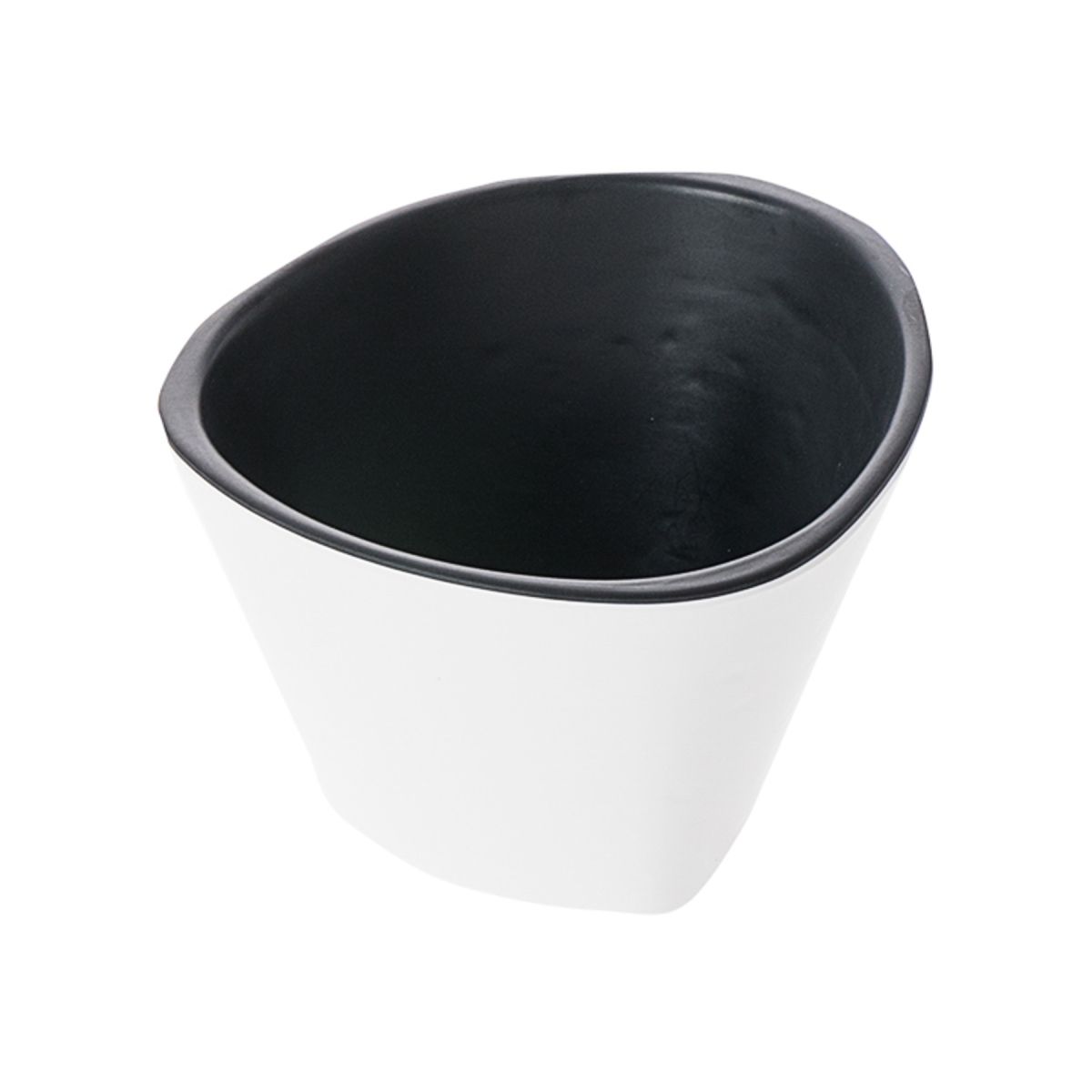 Picture of Winco RIV100 10.15 oz Revive Black & Touch of Honey 2-Tone Triangle Melamine Bowl, 4.25 x 4.25 x 3 in. - G.E.T, Cheforward - Each 48