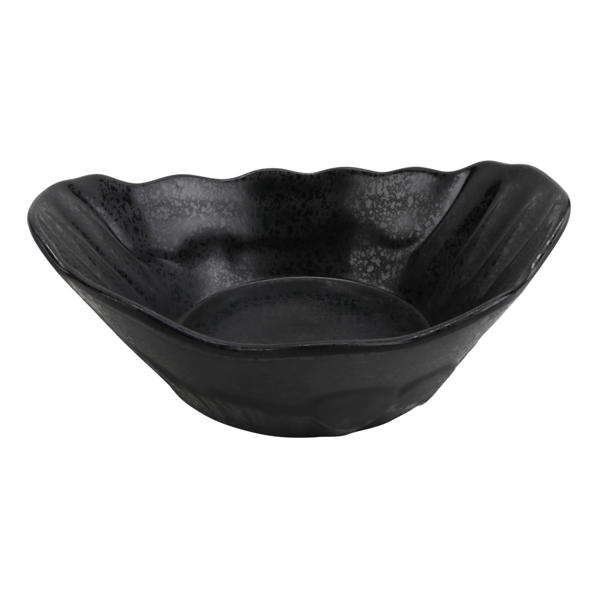 Picture of Winco RNX202 50.75 oz Rainex Showered Black Oval Melamine Bowl, 10 x 8.5 x 3 in. - G.E.T, Cheforward - Each 12