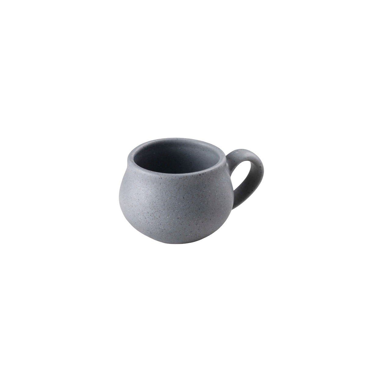 Picture of Winco PP1944404312 9.1 oz Moon Porcelain Tea Cup, Corona Cosmos Moon Matte Grey - 1 Dozen