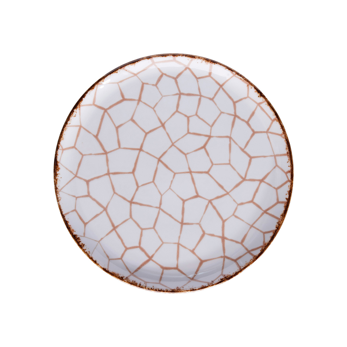 Picture of Winco PA133I712812 Coupe Plate - 11 in. Cracked - Multi Color - 1 Dozen