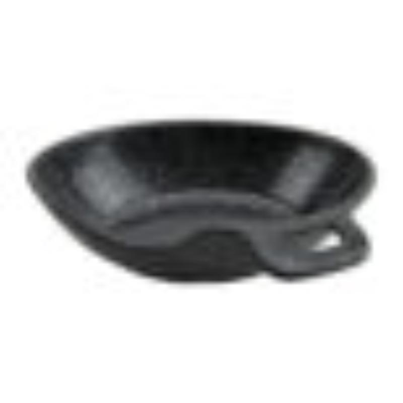 Picture of Winco 34237-BK 12 oz One Handled Organic Oval Bowl with Rainex Finish - 15.5 oz Rim Full - 7.76 x 6.69 x 1.97 in., Chefoward, G.E.T. - Showered Black