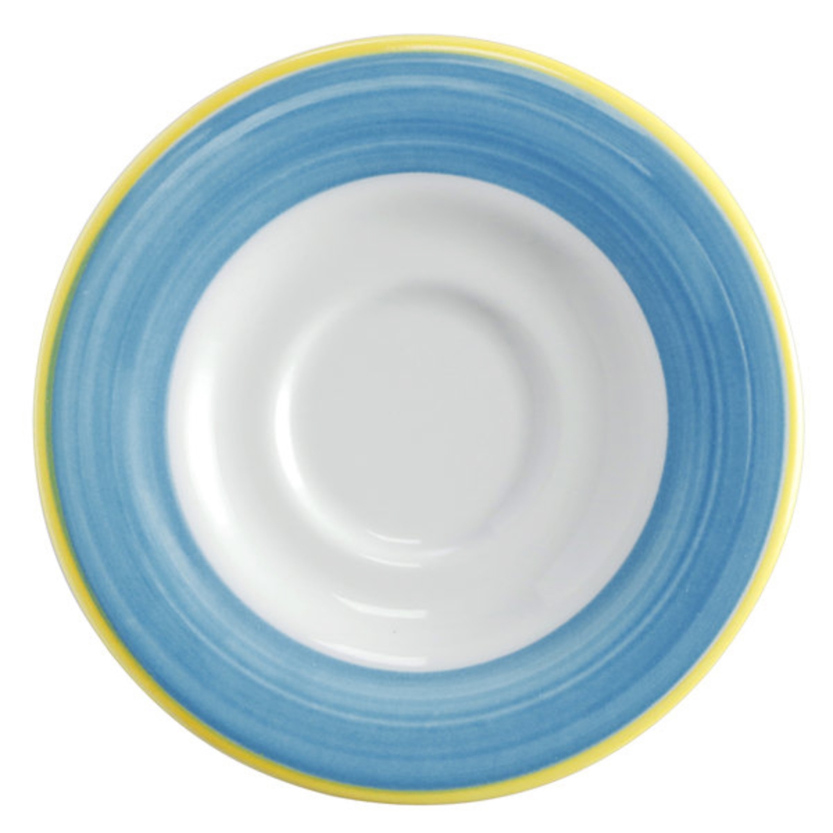 Picture of Winco PA1601900324 6.5 in. Blue Porcelain Tea & Bouillon Saucer, Corona Calypso - 2 Dozen