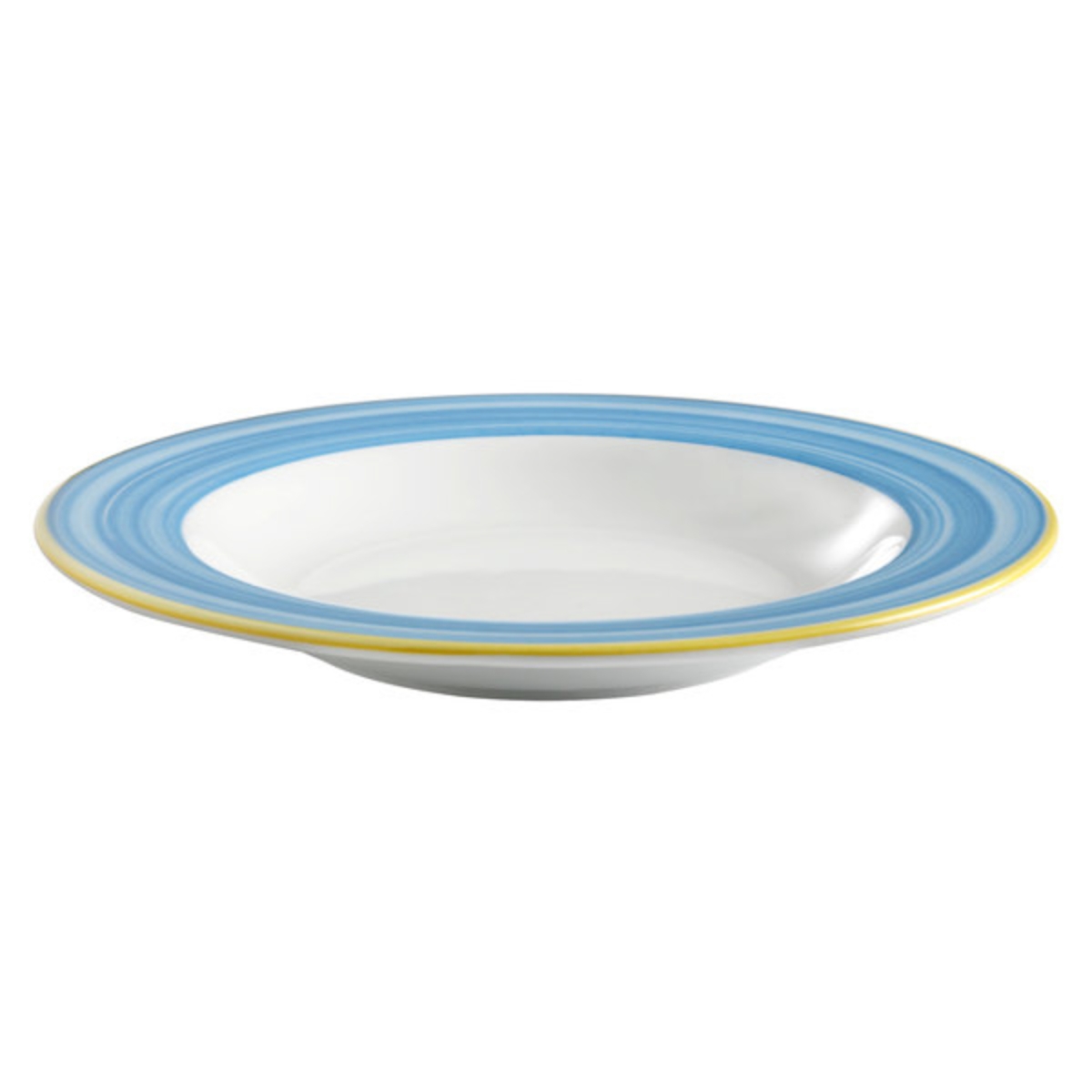 Picture of Winco PA1601903912 18.8 oz Blue Porcelain Pasta Bowl with Rim, 12 in. Dia., Corona Calypso - 1 Dozen