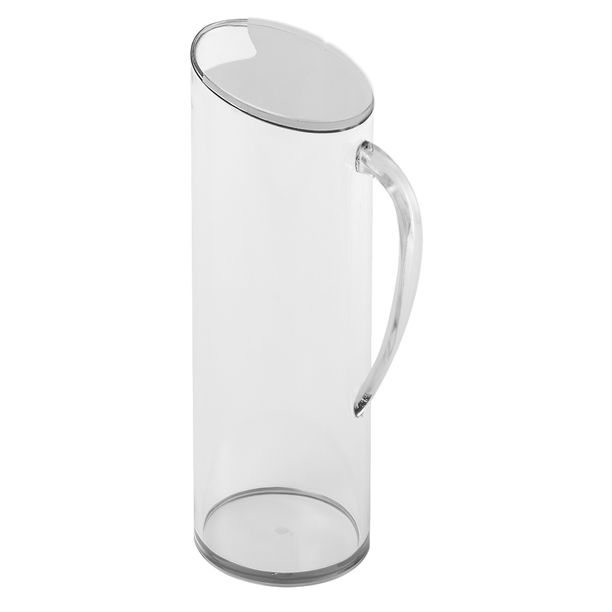 Picture of Winco 8166010 1.6 qt. & 1.5L Cereal Flute & Dry Food Dispenser. Acrylic with Stainless Steel Lid. 3.9 in. Dia., 11 in. Tall - Frilich EB549E Connect - Clear