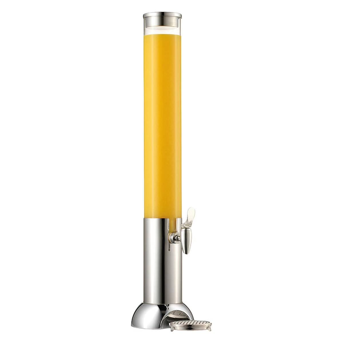 Picture of Winco 3158071 4.2 qt. & 1.1 gal - 4L Juice Dispenser Set with Base - Stainless Steel & Clear