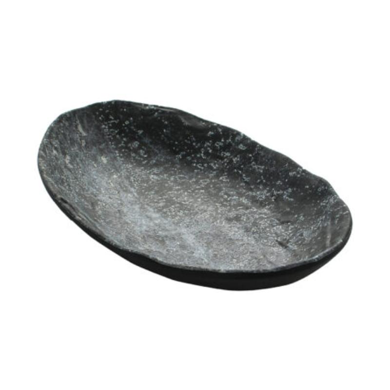 Picture of Winco 15005083007 10.25 in. Endure Weathered Pewter Oval Melamine Plate - Medium - 10.25 x 6.1 x 1.6 in., G.E.T., Cheforward