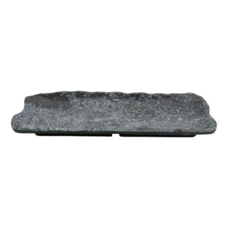 Picture of Winco 15005102007 10.6 in. Endure Weathered Pewter Oblong Melamine Plate - Medium - 10.6 x 4.4 x 1 in., G.E.T., Cheforward