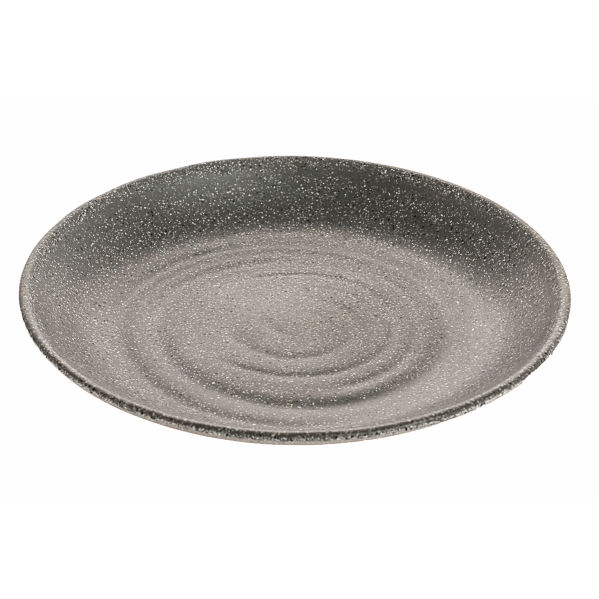 Picture of Winco INF202 6.24 in. Infuse Stone Grey Round Melamine Plate - Small - 6.24 x 6.24 x 1.1 in. - G.E.T, Cheforward - Each 40