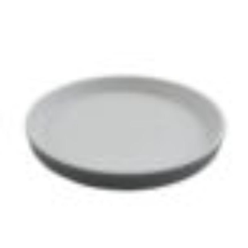 Picture of Winco RP-7-WM-GRM 7 in. Round Melamine Dinner Plate, White Matte Inside & Grey Matte Outside, G.E.T. Roca
