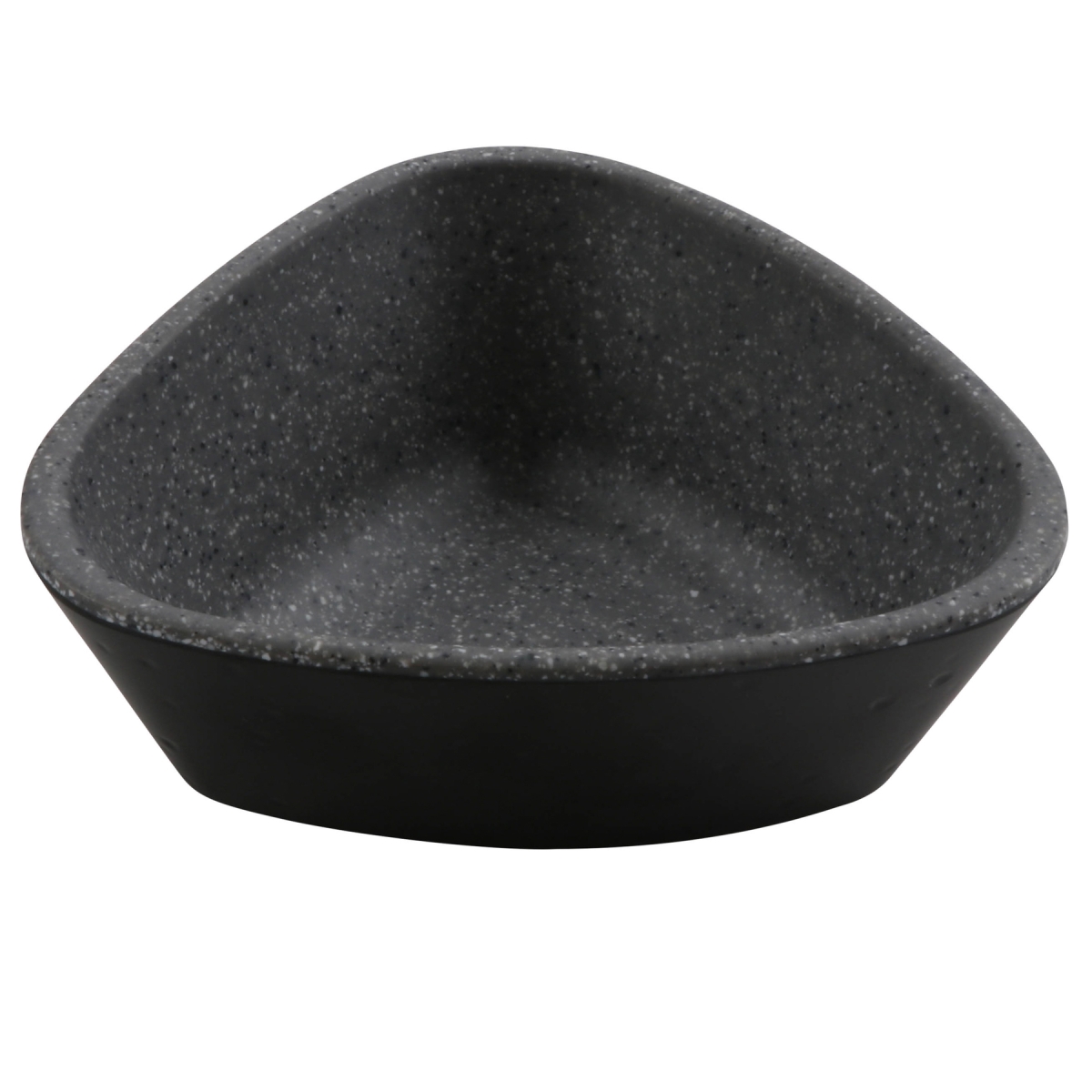 Picture of Winco 30895-BK-SG 6.5 oz Revive Stone Grey & Black Triangle Melamine Ramekin with Organic Texture, 4.69 x 4.25 x 0.88 in. - G.E.T, Cheforward - Each 24