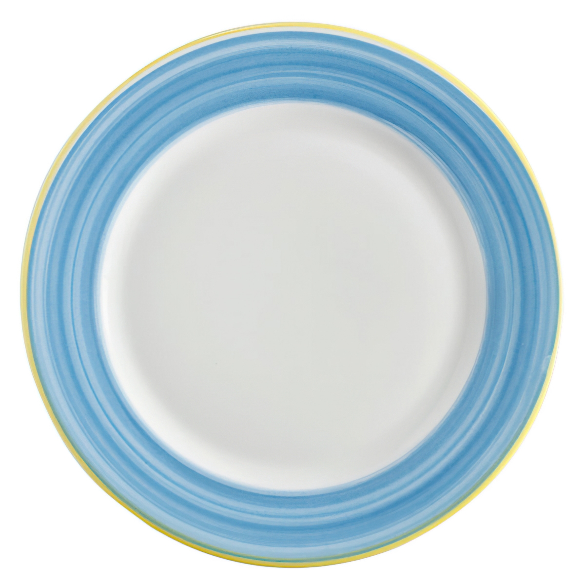 Picture of Winco PA1601902724 10.63 in. Blue Porcelain Rolled Edge Plate, Corona Calypso - 2 Dozen