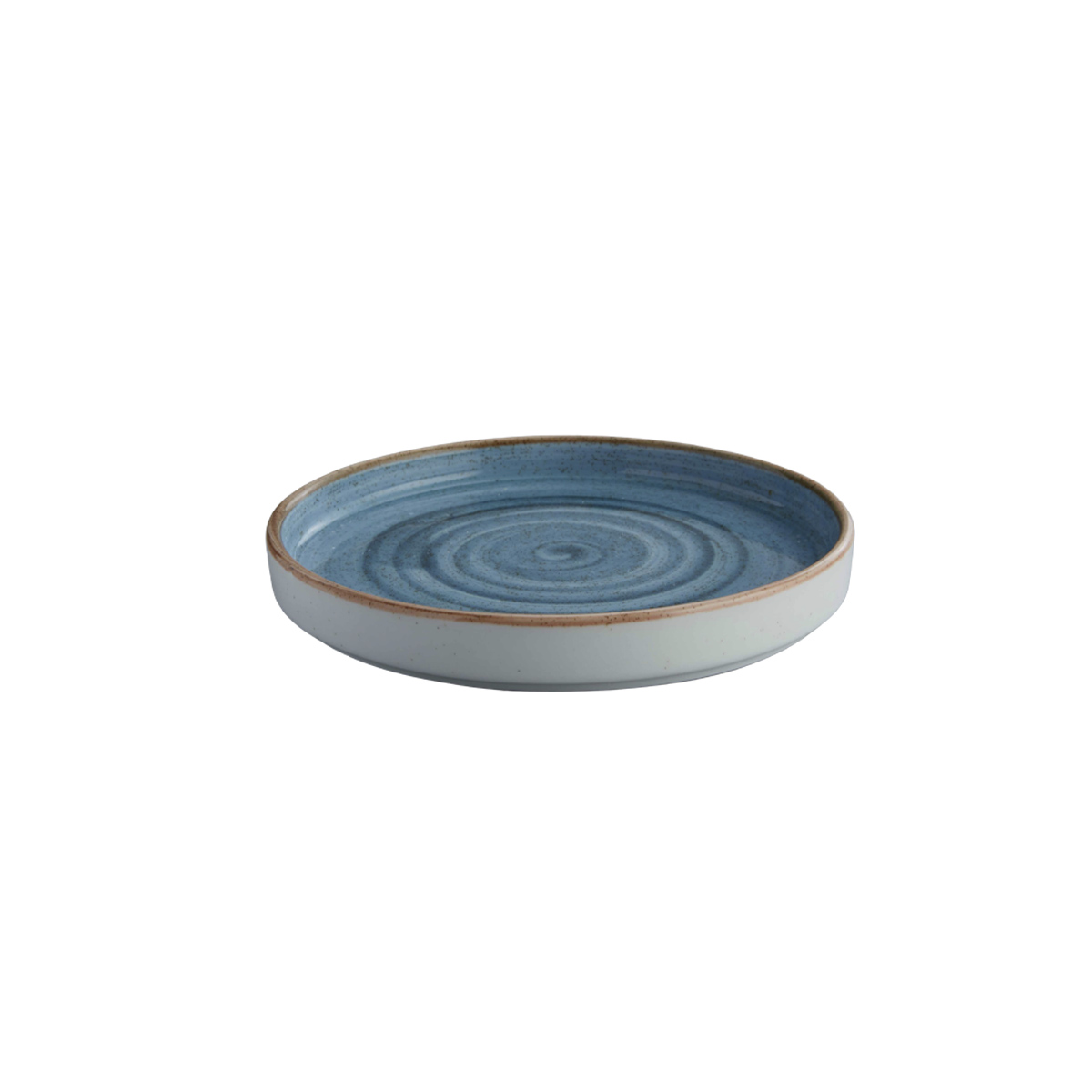 Picture of Winco PA1604991512 6 in. Porcelain Plate, Corona Rustic Actualite Blue - 2 Dozen