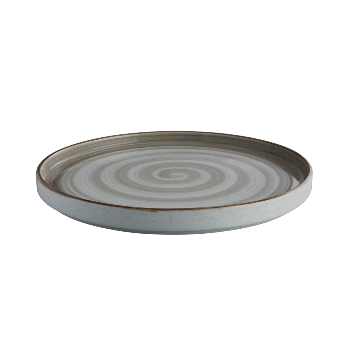 Picture of Winco PA1607992812 11 in. Porcelain Plate, Corona Rustic Actualite - Grey - 1 Dozen