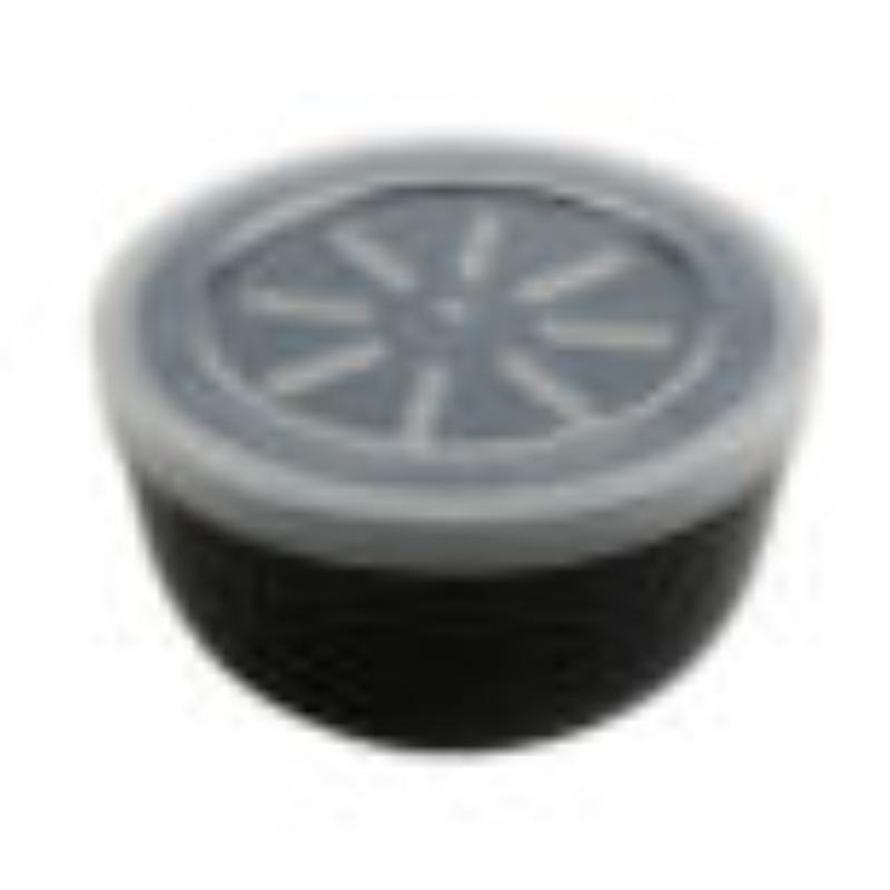 Picture of Winco EC-23-2X-BK-CL 12 oz Black & Clear Polypropylene Soup Reusable Container - 14 oz Rim-Full, 4.375 Top Dia., 2.3 Height, G.E.T. Eco-Takeouts