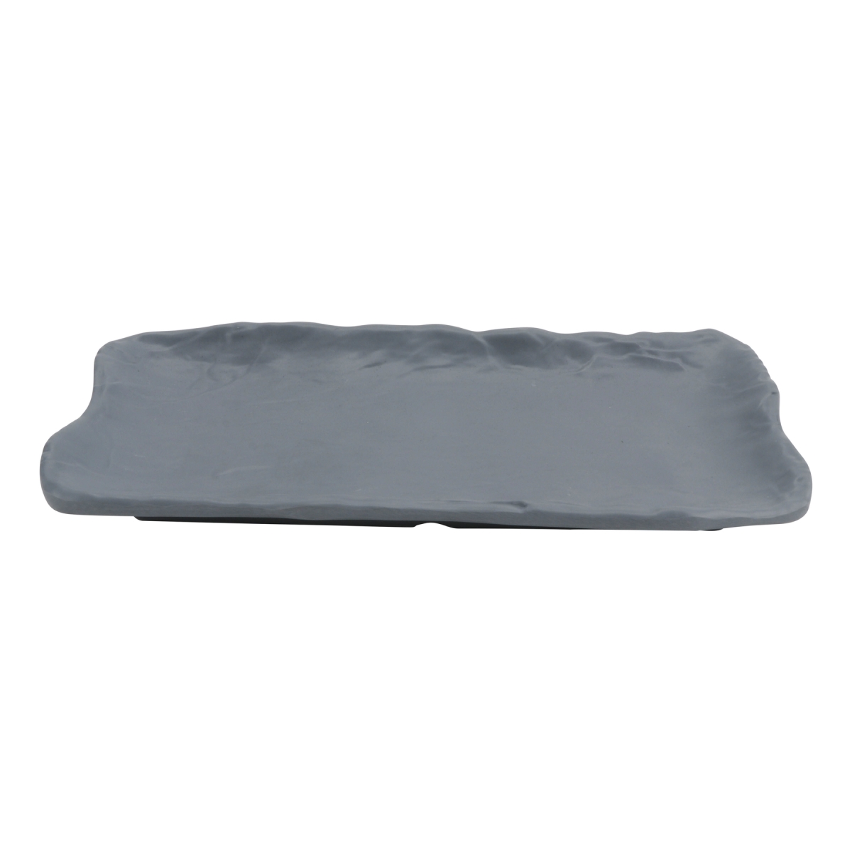 Picture of Winco 15005101005 9.1 in. Endure Weathered Onyx Oblong Melamine Plate - Small - 9.1 x 4.3 x 1 in. - G.E.T, Cheforward - Each 48