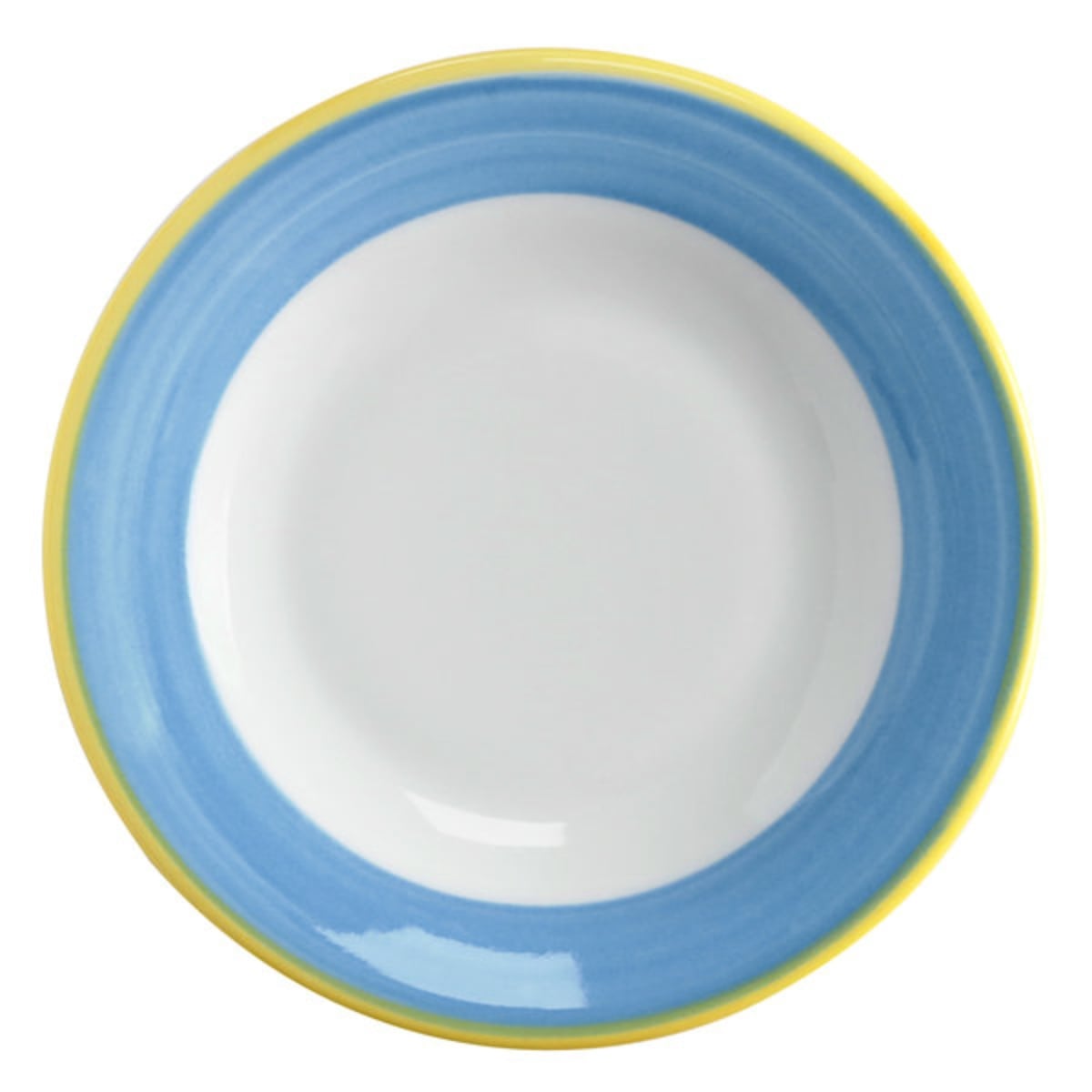 Picture of Winco PA1601901424 6.5 in. Blue Porcelain Rolled Edge Plate, Corona Calypso - 2 Dozen