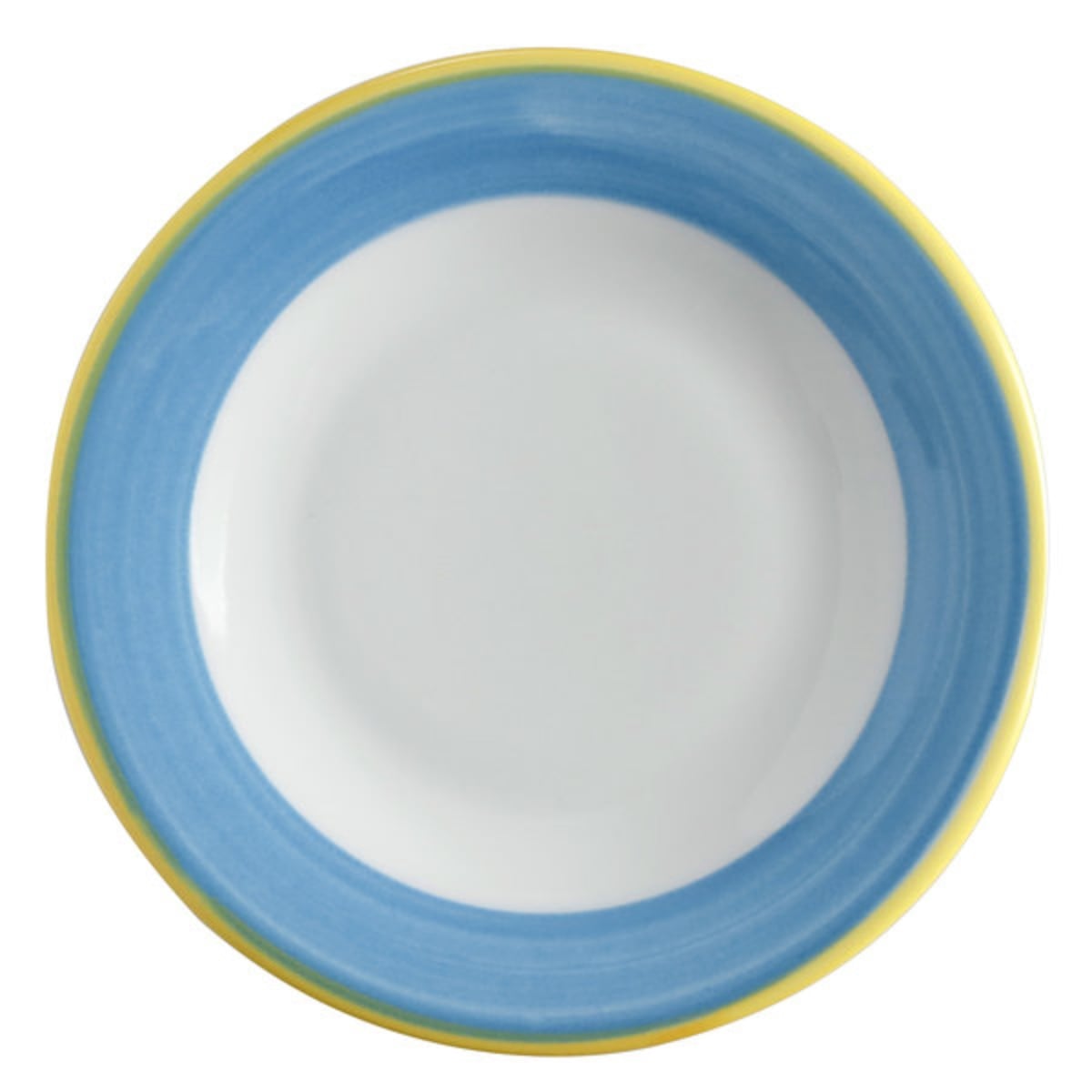 Picture of Winco PA1601902024 8 in. Blue Porcelain Rolled Edge Plate, Corona Calypso - 2 Dozen