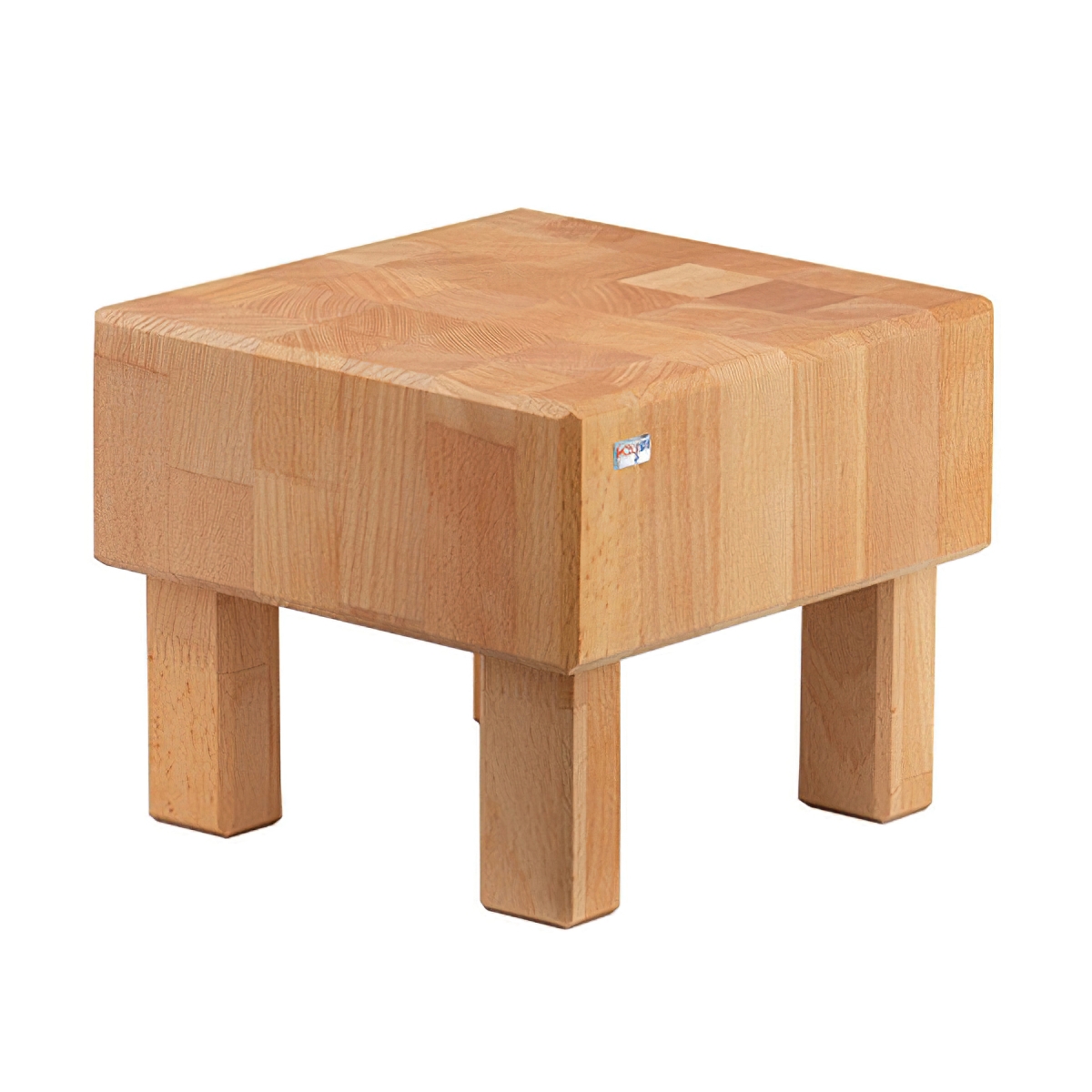 Picture of Winco 3651042 8.3 in. Tall Butcher Block Square Cube Riser Beech Wood - 8.7 x 8.7 in. - Frilich 3ST082 Pure Nature - Tan