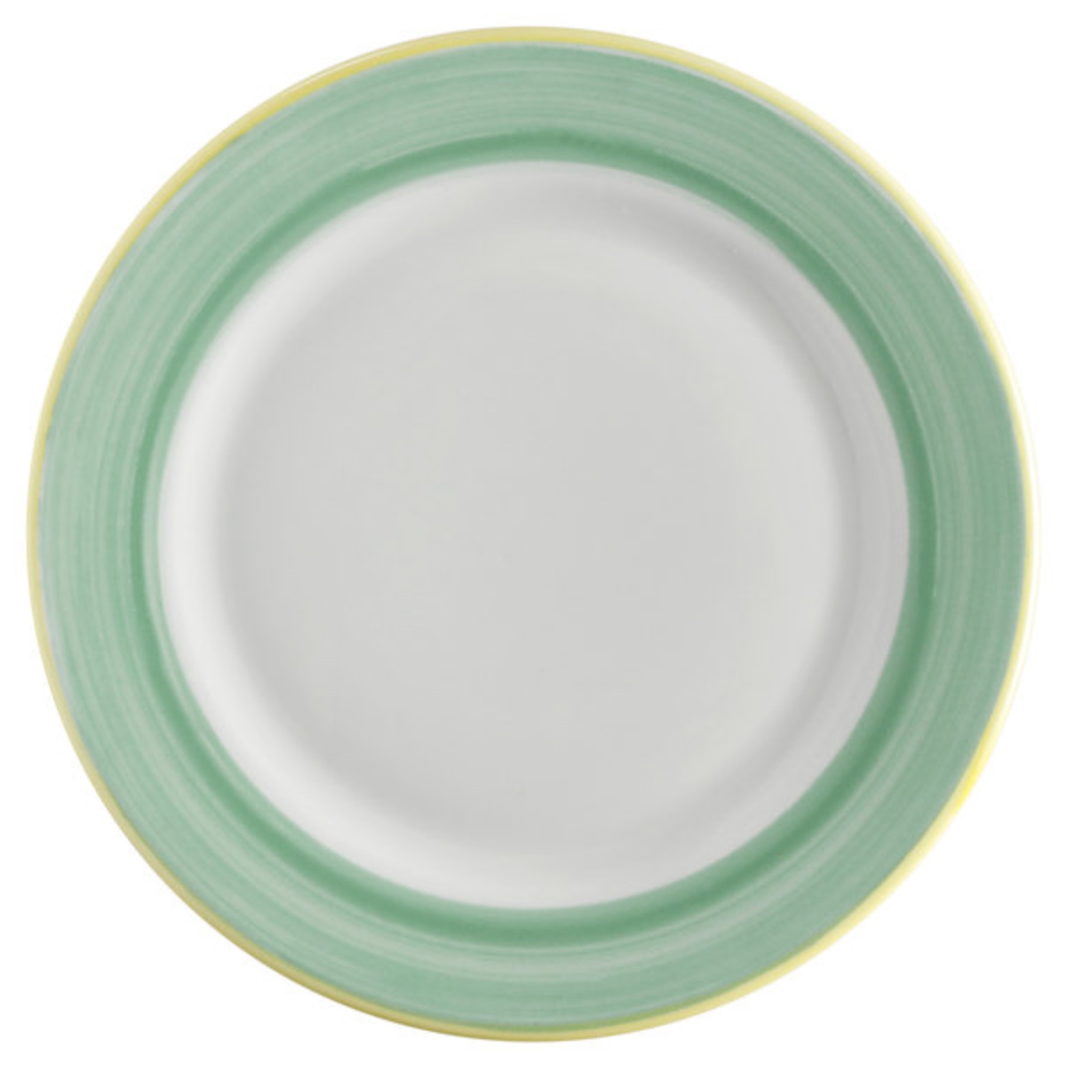 Picture of Winco PA1603902324 9 in. Green Porcelain Rolled Edge Plate, Corona Calypso - 2 Dozen