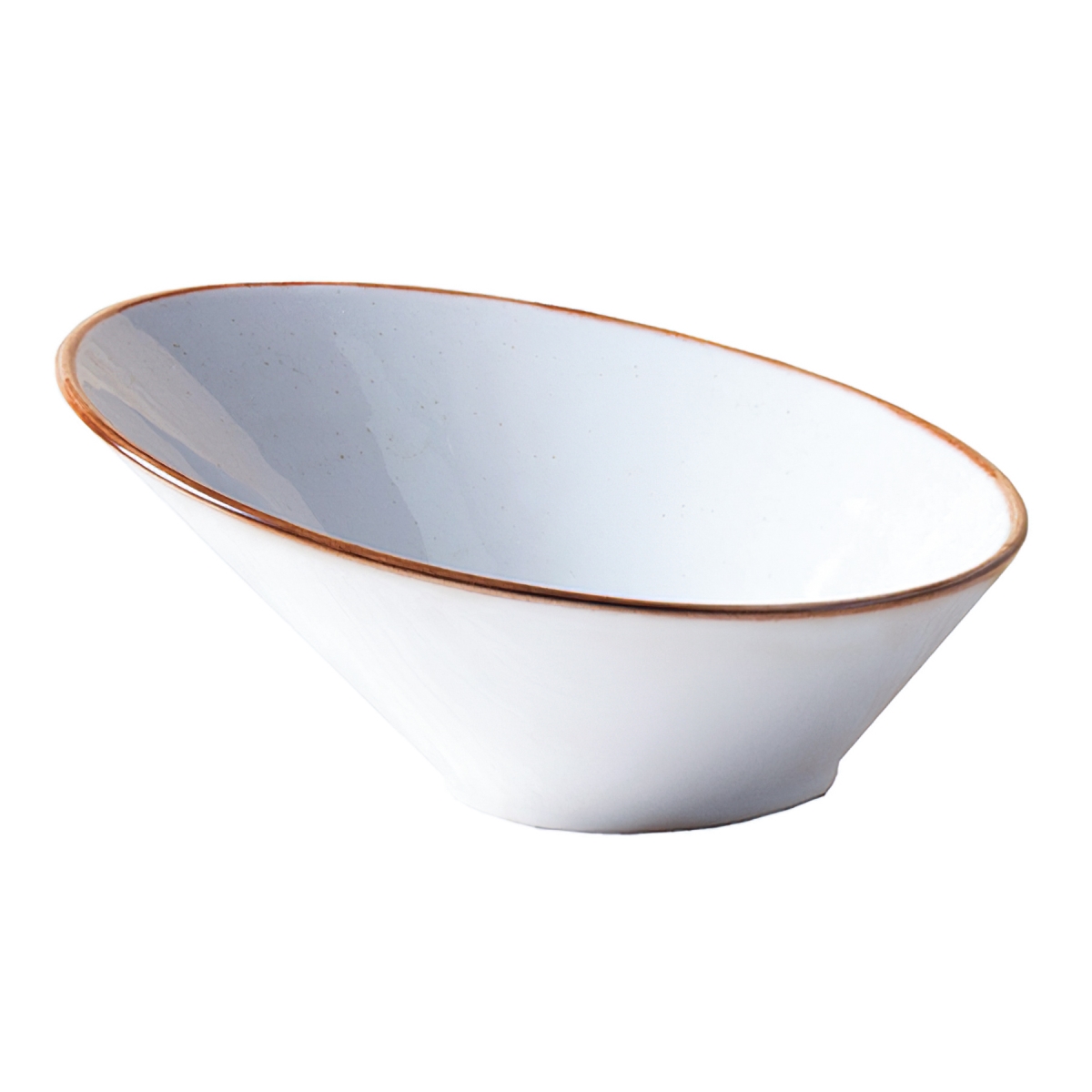 Picture of Winco PA1605907424 7.8 oz Beige, Porcelain, Slanted Bowl, 6.1 in. Top Dia., Corona Beige Artisan - 2 Dozen