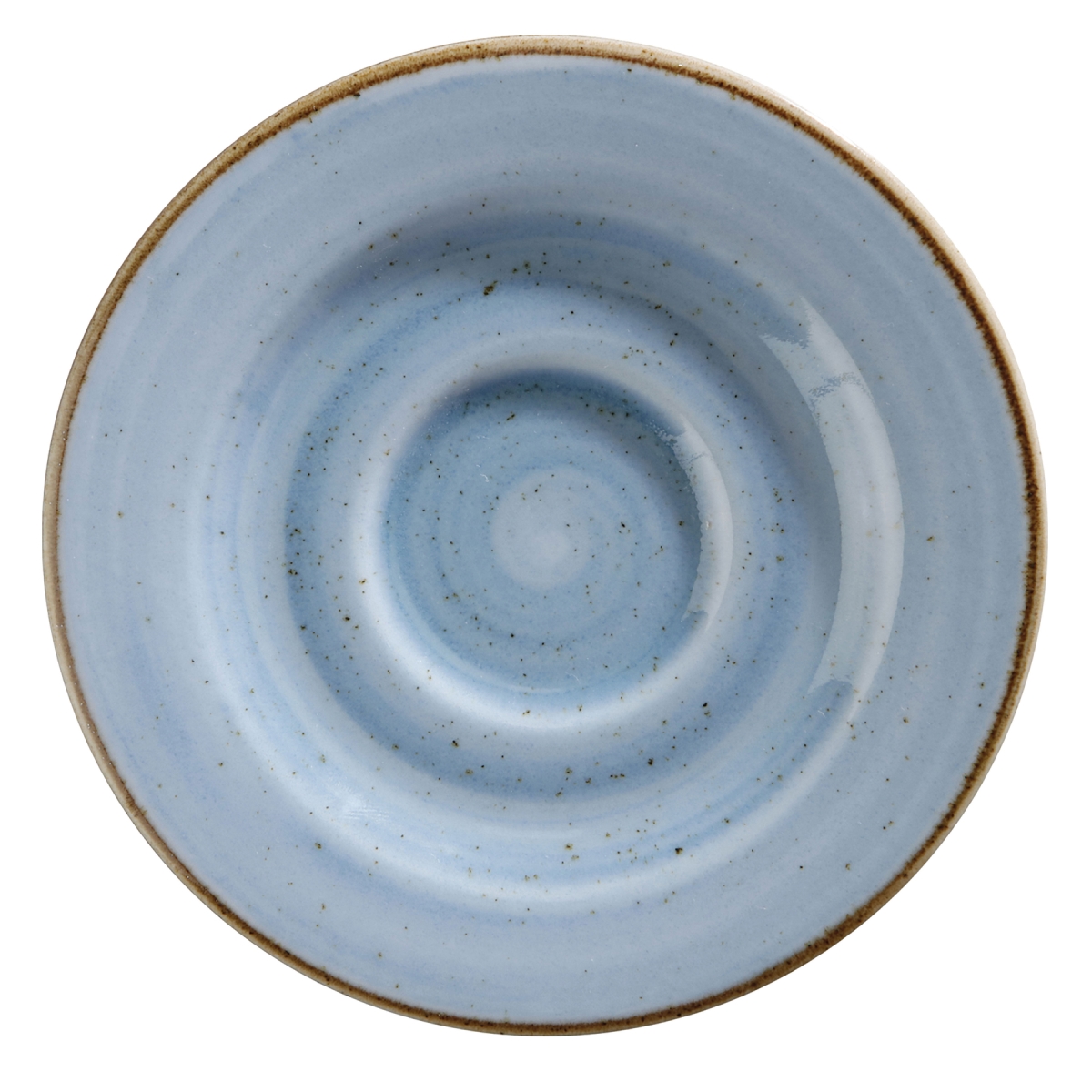 Picture of Winco PA1604900124 5 in. Blue, Porcelain, Espresso Saucer, Corona Blue Artisan - 2 Dozen