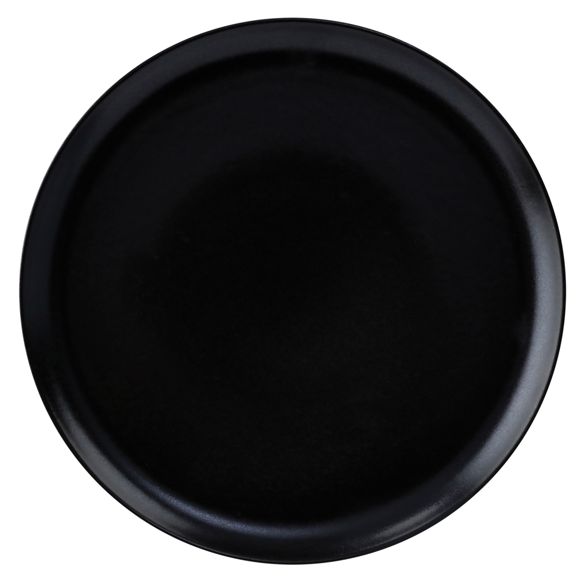 Picture of Winco PA1941712324 9 in. Black Reactive Glaze Porcelain Coupe Plate, Corona Cosmos Pluto - 2 Dozen